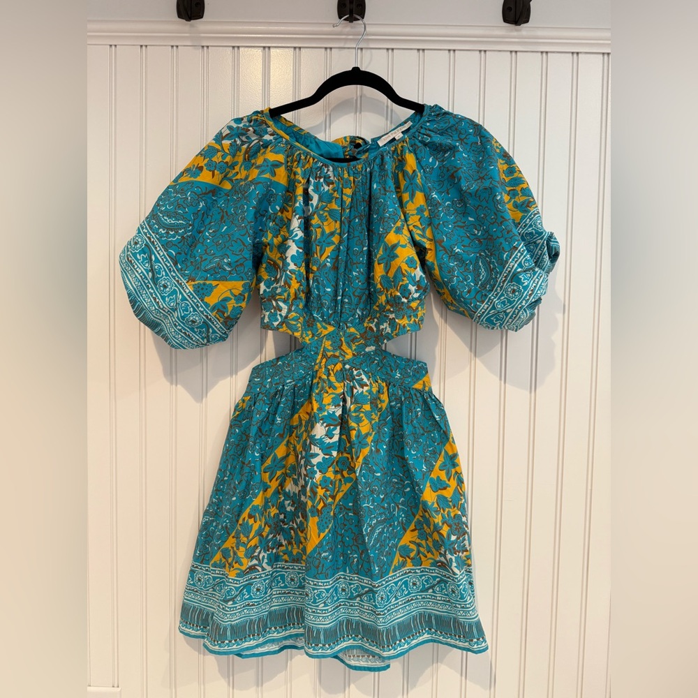 Love The Label Vibrant Teal and Yellow Dress
